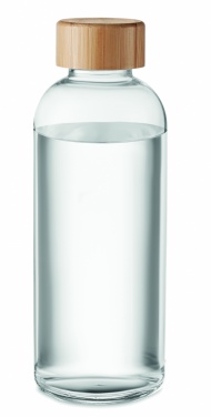 Logotrade business gifts photo of: Glass bottle 650ml bamboo lid