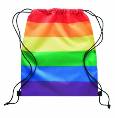 Logotrade promotional merchandise image of: Rainbow RPET drawstring bag