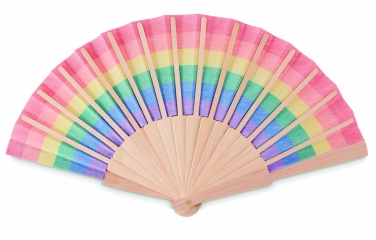 Logotrade corporate gifts photo of: Rainbow wooden hand fan