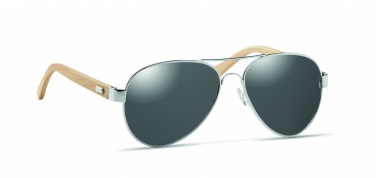 Logotrade promotional merchandise image of: Bamboo sunglasses in pouch TARTU
