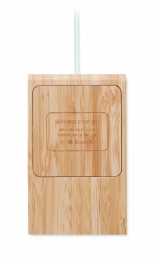 Logotrade advertising products photo of: Bamboo wireless charger  10W ODOS