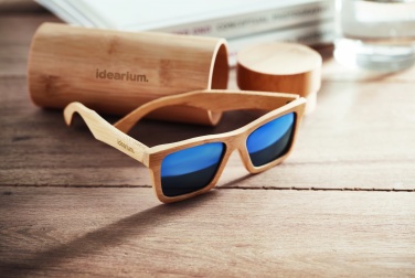 Logotrade promotional gift image of: Sunglasses and case in bamboo KEILA