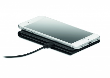 Logo trade promotional giveaways picture of: RPET wireless charger 15W