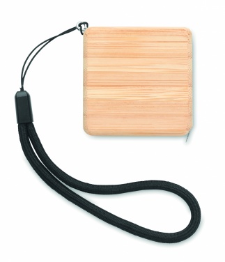 Logo trade advertising product photo of: Measuring tape in bamboo 1m