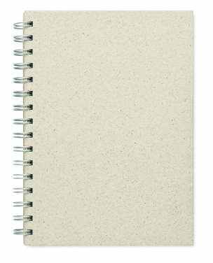Logo trade promotional item photo of: A5 grass notebook 80 lined