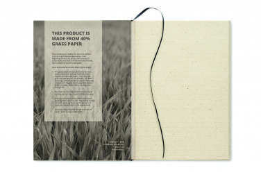 Logotrade advertising products photo of: A5 grass notebook 80 lined
