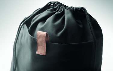 Logo trade advertising product photo of: Recycled cotton drawstring bag