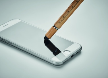 Logotrade promotional merchandise picture of: Spirit level pen in bamboo