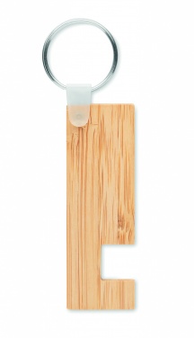 Logotrade promotional merchandise picture of: Bamboo stand and key ring Savonlinna