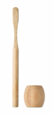 Logotrade corporate gift picture of: Bamboo tooth brush with stand