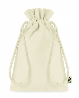 Logo trade promotional gift photo of: Small organic cotton gift bag