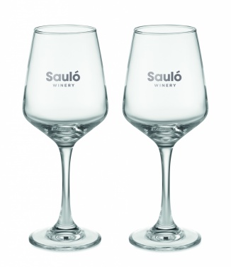Logo trade promotional merchandise photo of: Set of 2 wine glasses