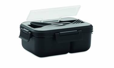 Logo trade promotional item photo of: Lunch box with cutlery in PP