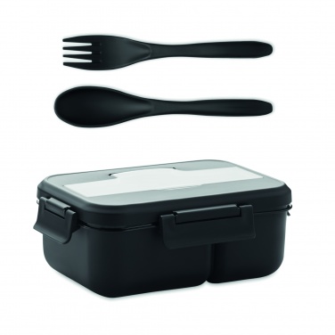 Logo trade promotional merchandise photo of: Lunch box with cutlery in PP