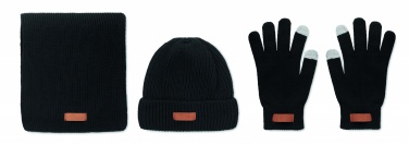 Logo trade promotional merchandise picture of: Set of 3 RPET winter pieces