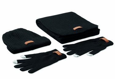 Logo trade promotional products picture of: Set of 3 RPET winter pieces