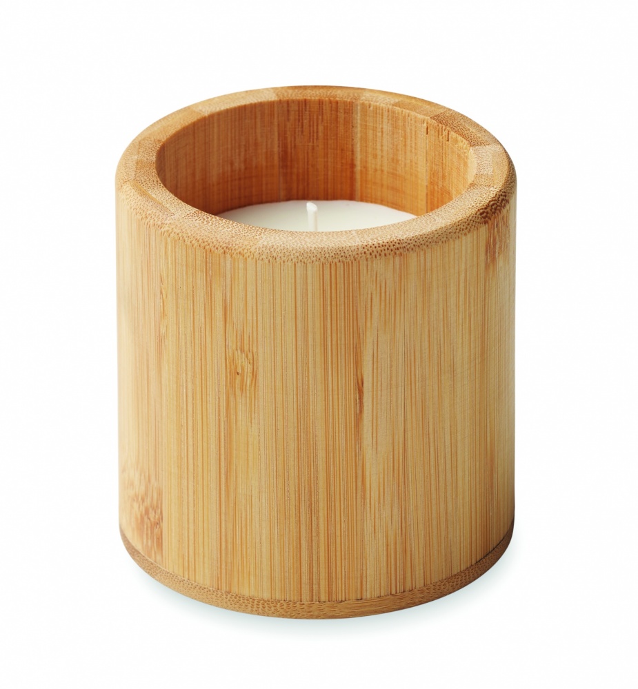 Logo trade business gifts image of: Plant based wax candle 160 gr