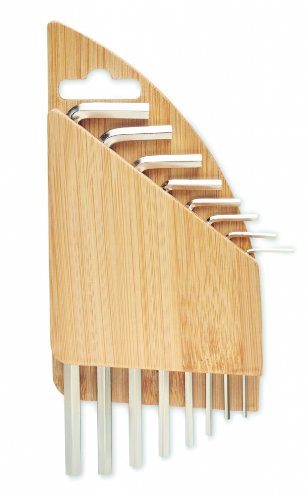 Logotrade promotional gifts photo of: Hex key set in bamboo