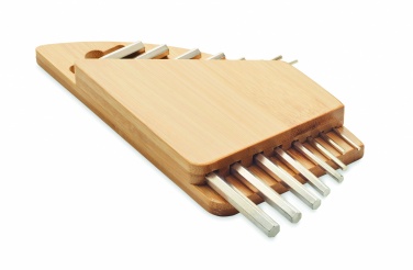 Logotrade corporate gift picture of: Hex key set in bamboo