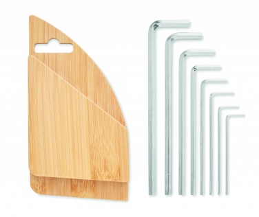 Logotrade business gift image of: Hex key set in bamboo