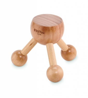 Logo trade promotional items image of: Hand held massager in wood