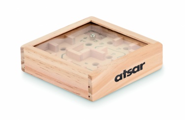 Logo trade promotional giveaway photo of: Pine wooden labyrinth game