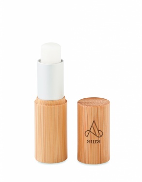 Logo trade promotional product photo of: Lip balm in bamboo tube box