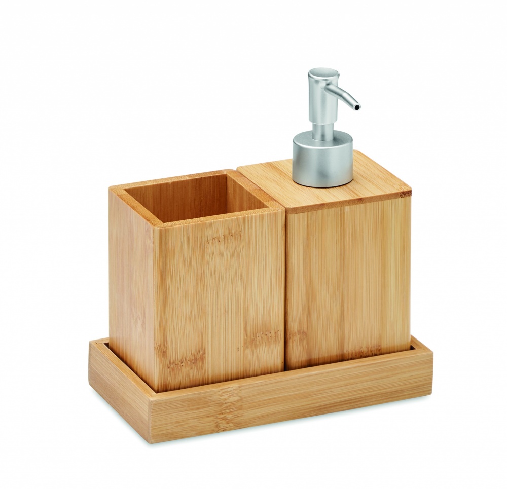 Logotrade promotional product picture of: 3 piece bath set in bamboo