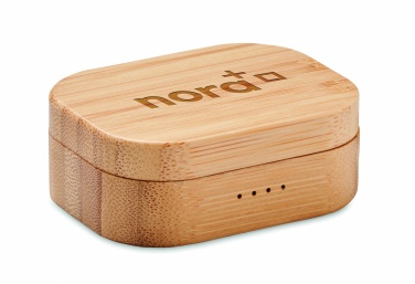 Logotrade promotional gifts photo of: TWS earbuds in bamboo case