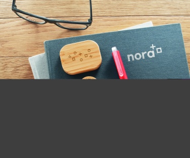 Logo trade business gift photo of: TWS earbuds in bamboo case