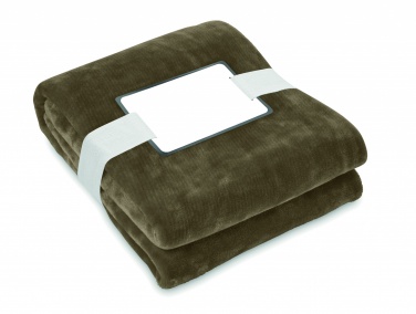 Logo trade promotional gifts image of: RPET fleece blanket 280 gr/m²