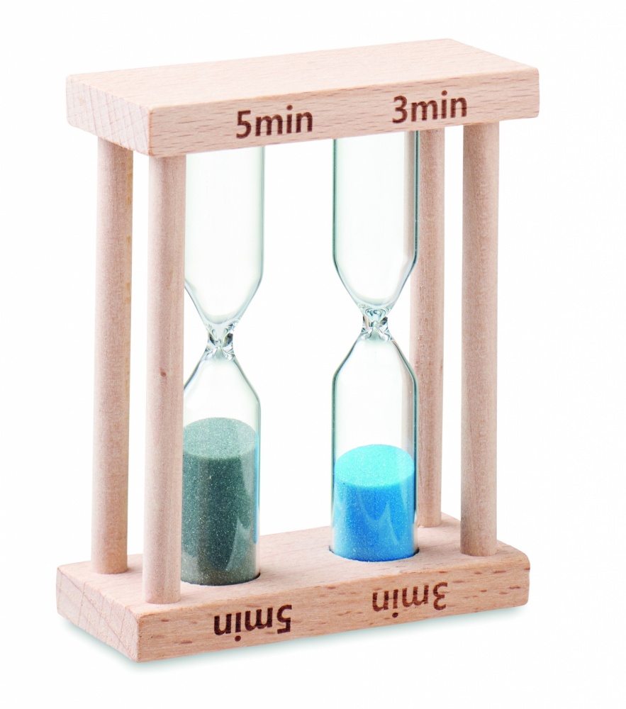 Logotrade promotional item image of: Set of 2 wooden sand timers