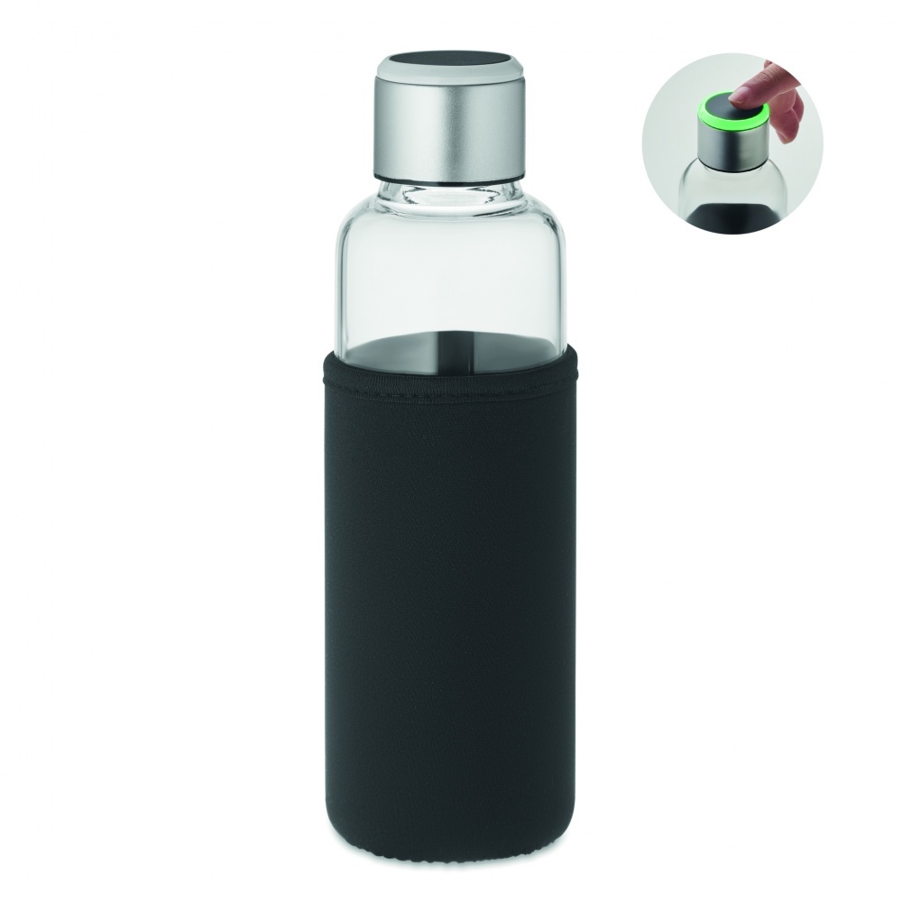 Logo trade business gifts image of: Glass bottle sensor reminder