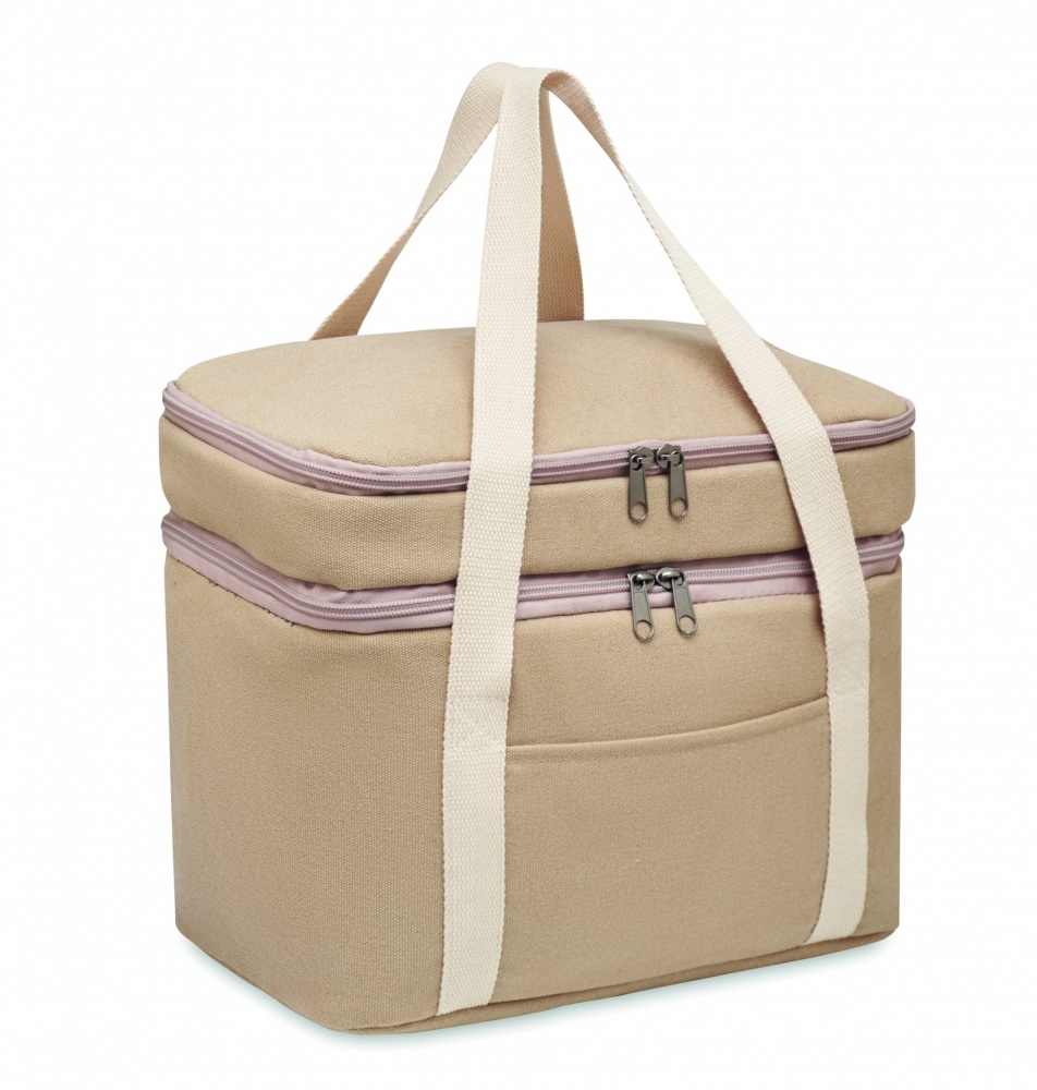 Logo trade corporate gifts image of: Cooler bag canvas 320 gr/m²