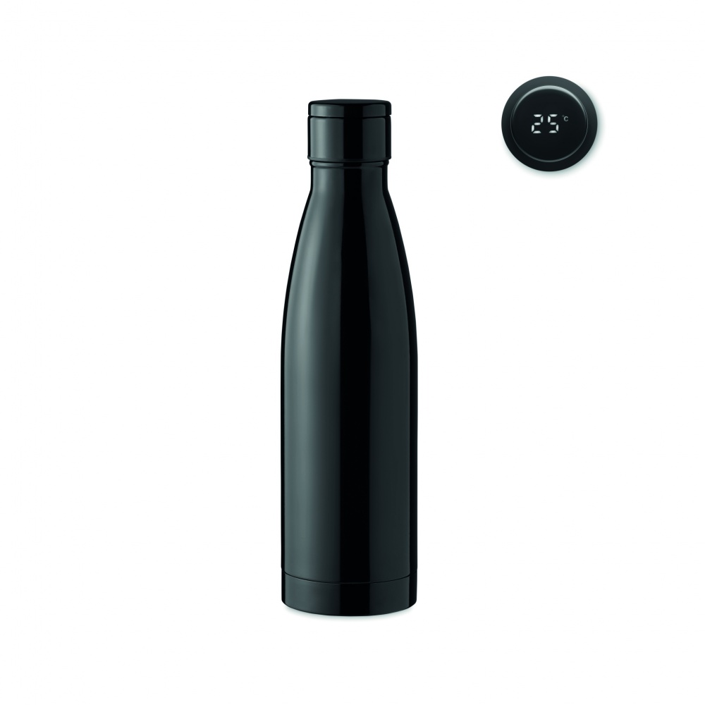 Logo trade business gifts image of: Thermometer bottle 500ml