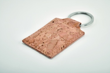 Logo trade business gifts image of: Rectangular cork key ring Imatra