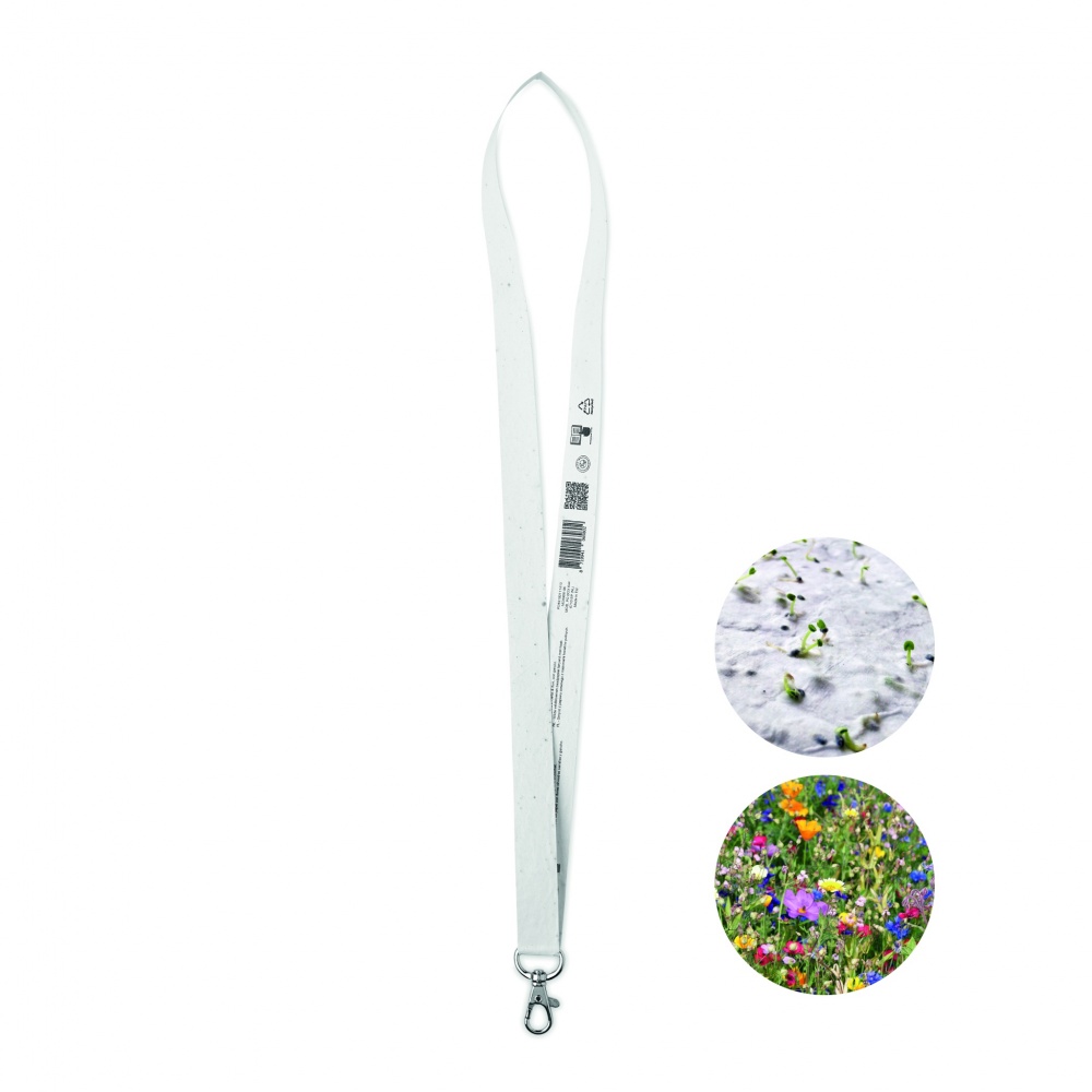 Logo trade promotional items picture of: Seed paper lanyard w/hook