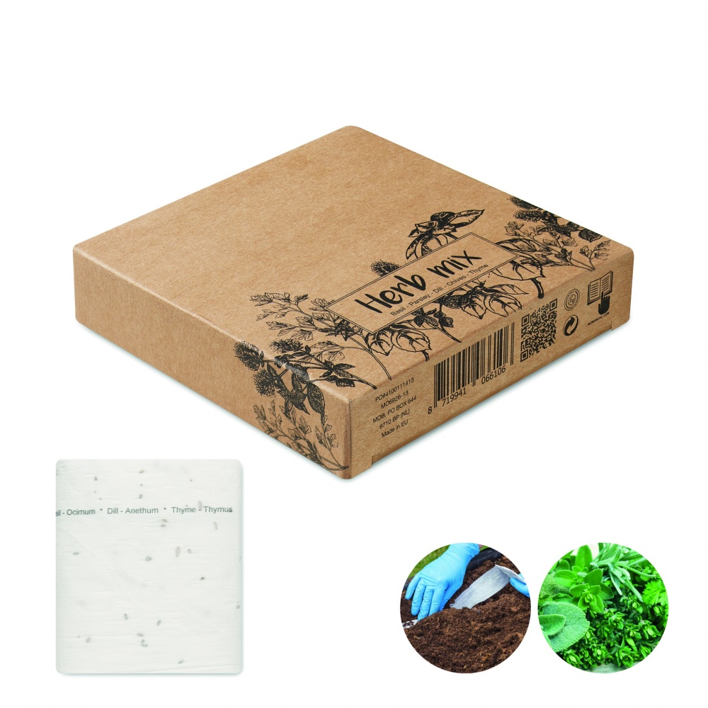 Logo trade business gifts image of: Herb seeds tape 3 meter