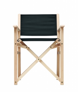 Logo trade promotional giveaways picture of: Foldable wooden beach chair