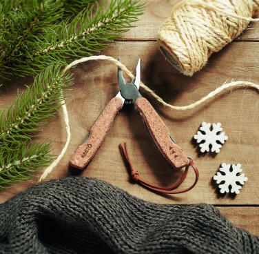 Logo trade corporate gifts image of: Multi tool pocket knife cork