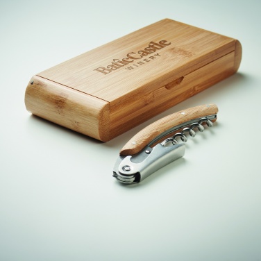 Logo trade promotional merchandise photo of: Waiter's knife in bamboo