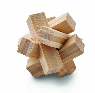 Logotrade promotional gift picture of: Bamboo brain teaser star shape