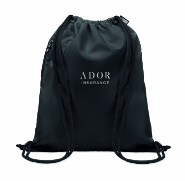 Logotrade promotional merchandise picture of: Large drawstring bag 300D RPET