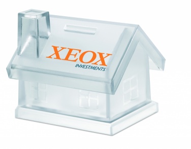 Logotrade promotional gift image of: Plastic house coin bank