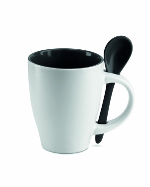 Logotrade promotional giveaways photo of: Bicolour mug with spoon 250 ml