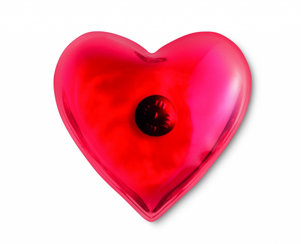 Logo trade promotional giveaways image of: Hand warmer in heart shape