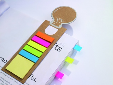 Logo trade promotional giveaway photo of: Bookmark with sticky memo pad