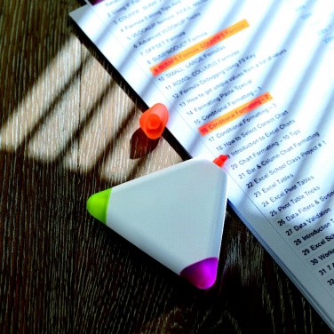 Logo trade promotional giveaways image of: Triangular highlighter