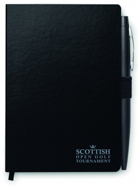 Logotrade promotional item picture of: A5 notebook with pen 72 lined