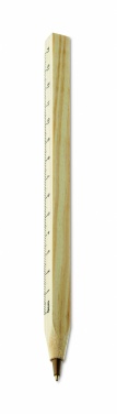 Logotrade advertising products photo of: Wooden ruler pen